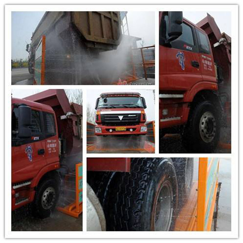 工地洗車(chē)機(jī)洗車(chē)現(xiàn)場(chǎng)