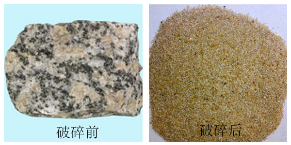花鋼巖制沙機(jī)破碎效果